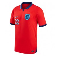 Koszulka piłkarska Anglia Jude Bellingham #22 Strój wyjazdowy MŚ 2022 tanio Krótki Rękaw